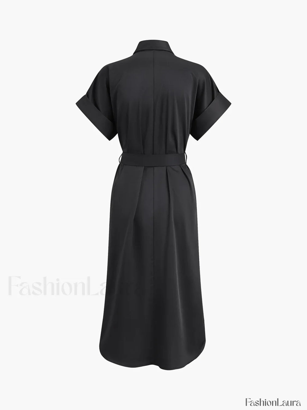 Polo Pockets Graceful Tied Midi Dress Dresses