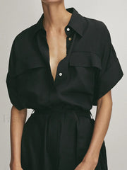 Polo Pockets Graceful Tied Midi Dress Dresses