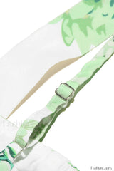 Printed Retro Butterfly Backless Strappy Mini Dress