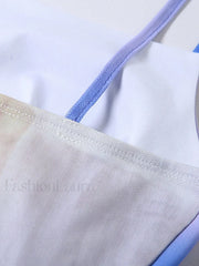 Printed Sleeveless Mesh Mini Dress Mini Dresses