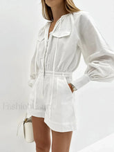 Pure Cotton Pocket Short Jumpsuit White / XS Jumpsuits