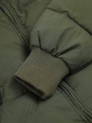 Quilted Puffer Stand Trendy Collar Crop Coat Winter Coats