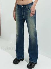 Rhinestone Chrome Hearts Flare Leg Jeans Flare Jeans