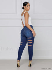 Ripped High Waist Skinny Jeans Jeans