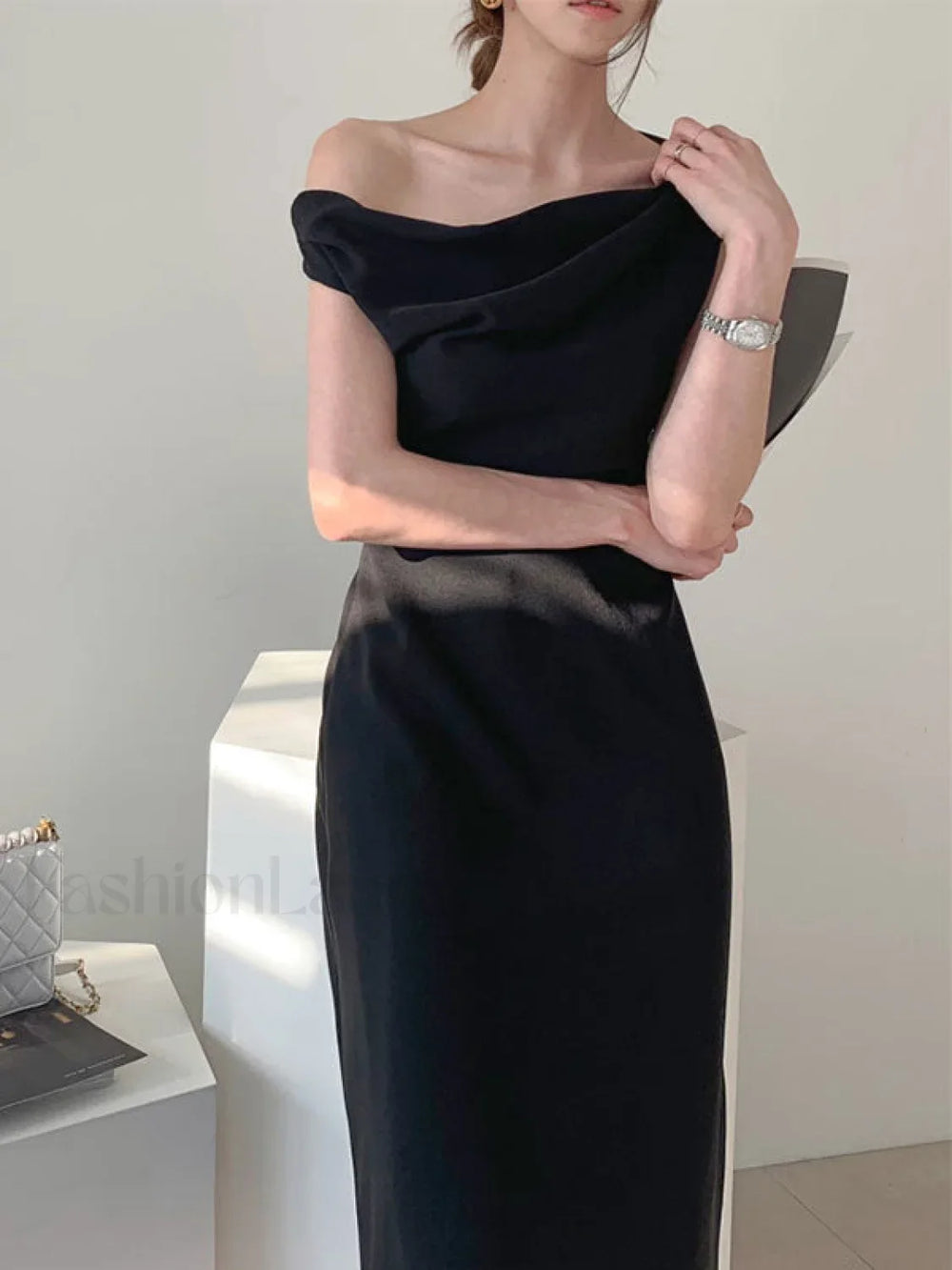 Ruched Boat Neck Party Midi Dress Midi Dresses