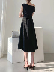 Ruched Boat Neck Party Midi Dress Midi Dresses