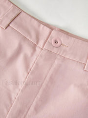 Ruched Pink Straight Leg Cargo Pants Cargo Pants