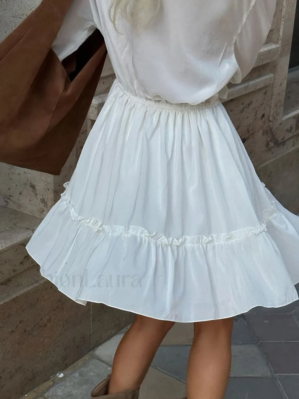 Ruffle Collar Graceful Short Dress Dresses
