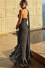 Ruffled Spaghetti Strap Maxi Dress