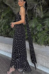 Ruffled Spaghetti Strap Maxi Dress