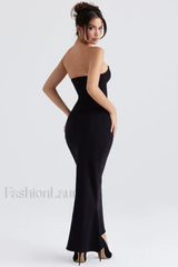 Sabine Black Tube Charming Top Tunic Dress