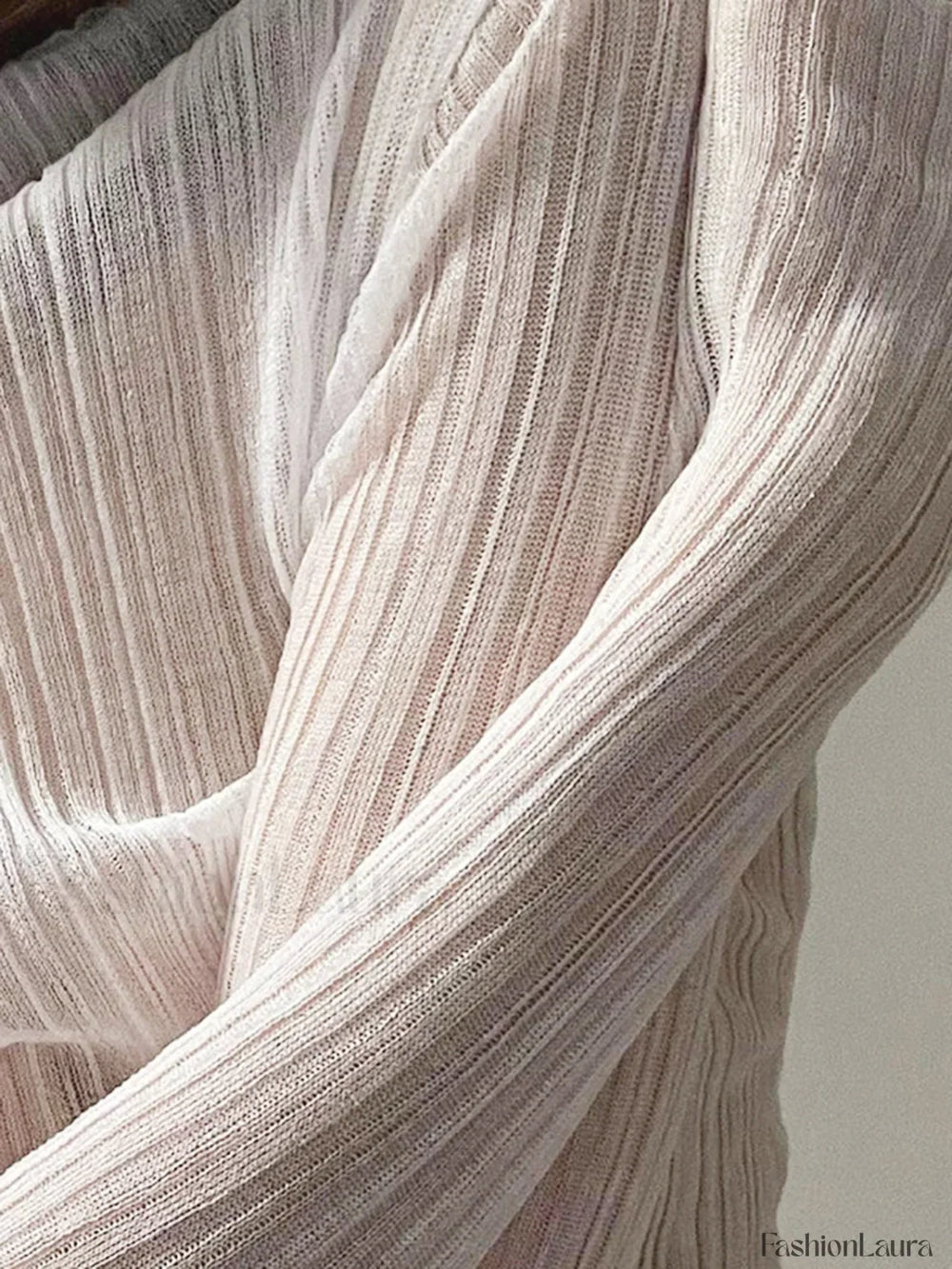 See Through Graceful Mesh Textured Shirt T Shirts