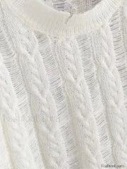 Semi Sheer Snowflake Crochet Knit Shirt Knit Tops
