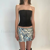 Shiny Sequined Beach Skirt