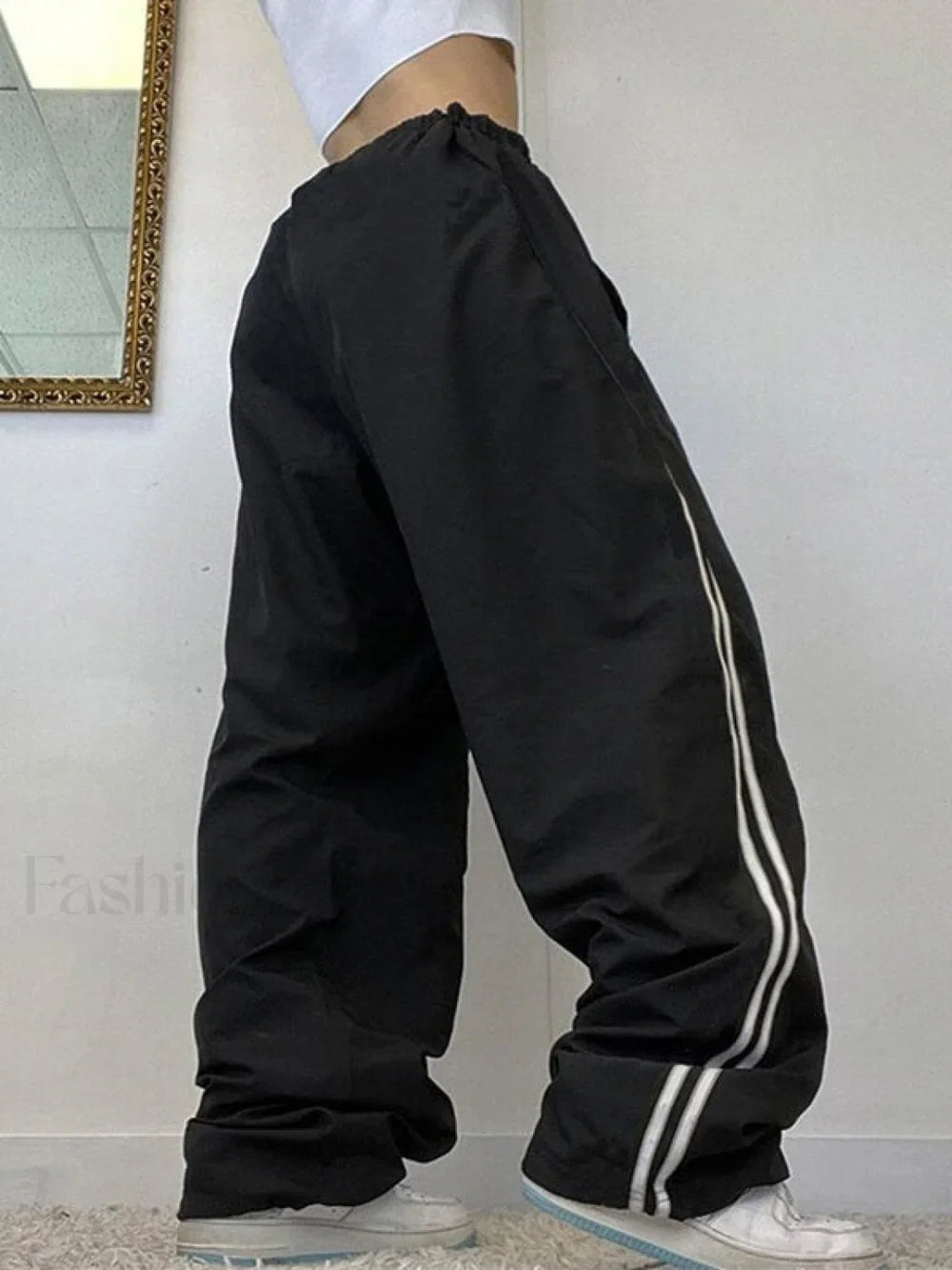 Side Stripe Wide Leg Pants Wide Leg Pants