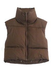Sleeveless Cropped Puffer Jacket Jacket