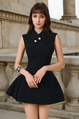 Sleeveless Slim Mini Work Dress