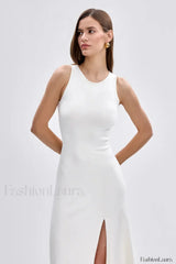 Sleeveless Split Bodycon Work Dress