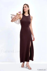 Sleeveless Split Bodycon Work Dress