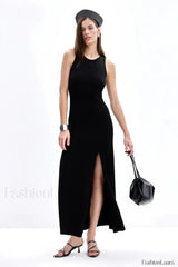 Sleeveless Split Bodycon Work Dress