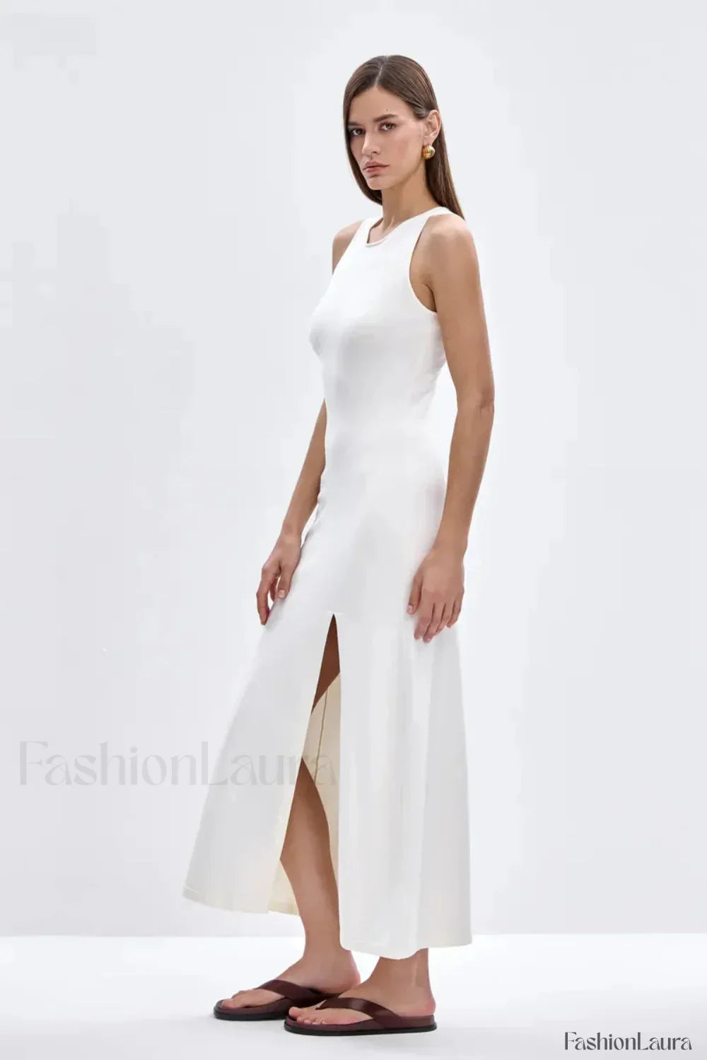 Sleeveless Split Bodycon Work Dress