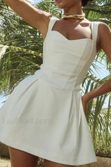 Slim Fit Waist Spice Girl Strappy Mini Dress