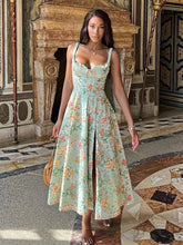 Slim Spaghetti Strap Floral Dress