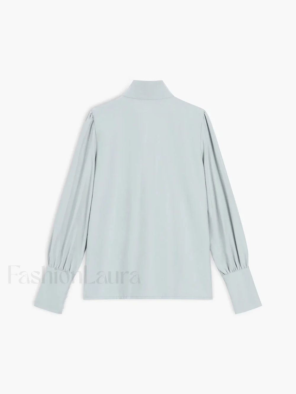 Solid Button Graceful Stand Collar Shirt Shirts