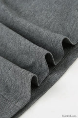 Solid Buttoned High Collar Bodycon A Line Work Dress