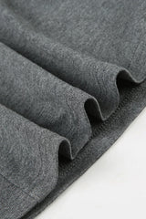 Solid Buttoned High Collar Bodycon A Line Work Dress