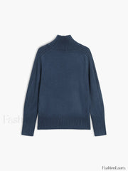Solid High Neck Knit Sweater Sweaters