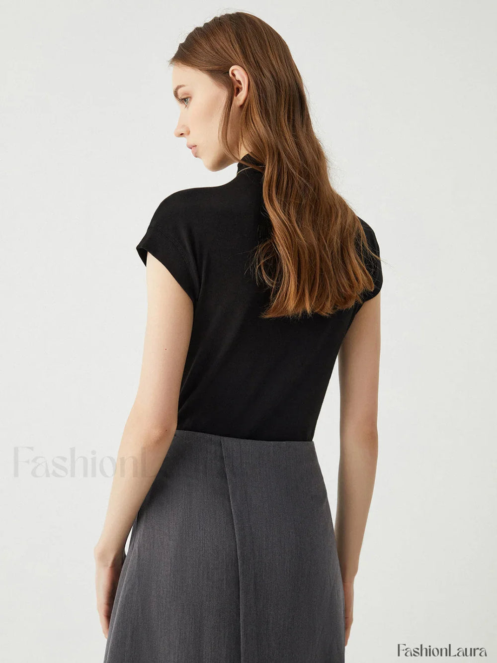 Solid Jersey Graceful Short Sleeve Top T Shirts