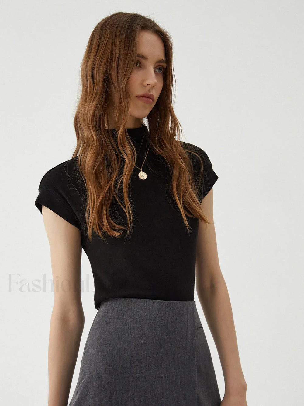 Solid Jersey Graceful Short Sleeve Top T Shirts