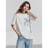 Spring New Short Sleeve Basic T Shirt Beige / S