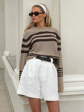 Stay Lifted Graceful Stripe Sweater Khaki / XS Sweaters L