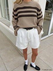 Stay Lifted Graceful Stripe Sweater Sweaters L