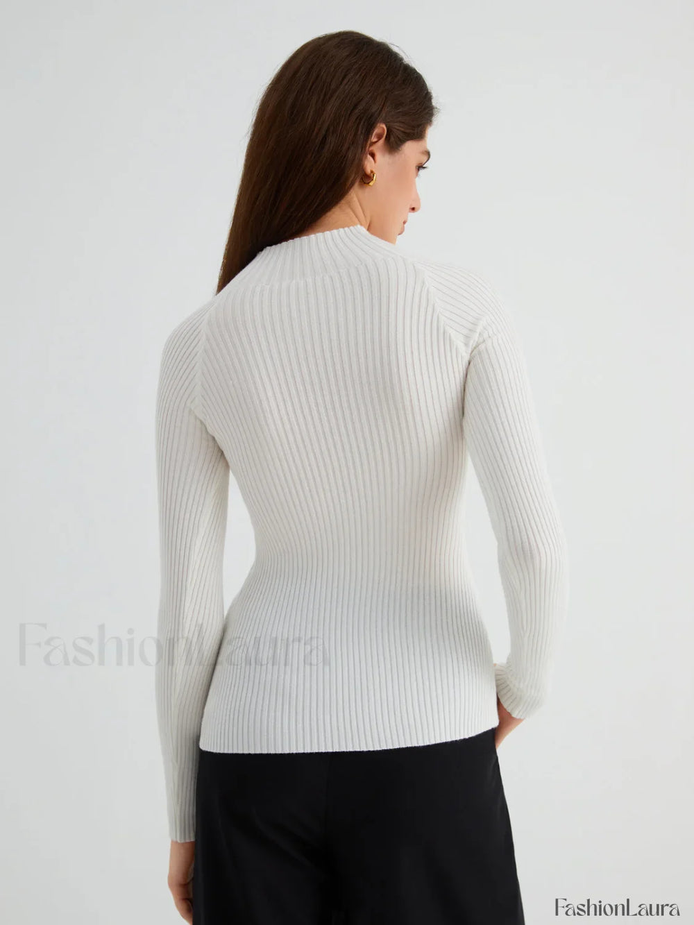 Twist Cutout Rib Trendy Long Sleeve Top Sweaters L