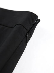 Two Tone Graceful Pleated Long Skirt Skirts