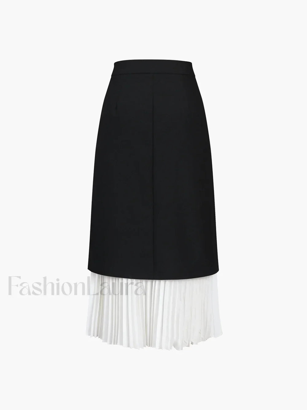 Two Tone Graceful Pleated Long Skirt Skirts