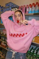 Unisex Star Print Hooded Hoodie