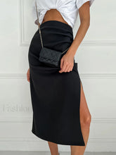 Utility Ruched Midi Skirt Black / XS Skirts
