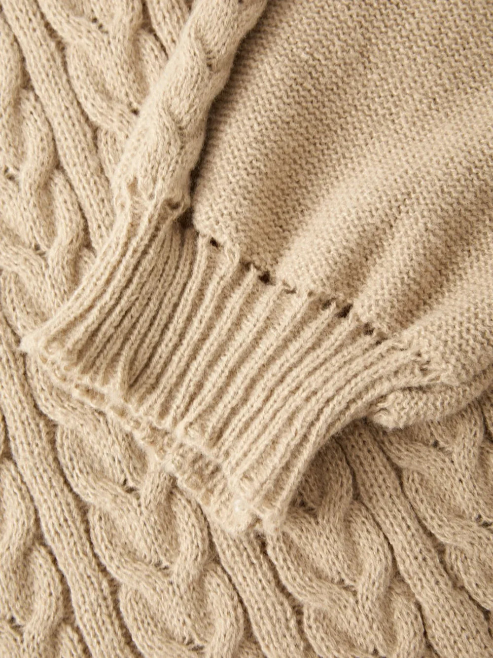 V Neck Cable Knit Long Sleeve Mini Dress Mini Dresses