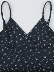 V Neck Ditsy Floral Mini Dress Mini Dresses