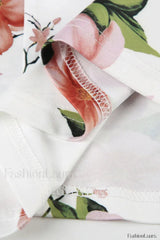 V Neck Lace Up Floral Retro Fishtail Dress Pure Desire Maxi Style