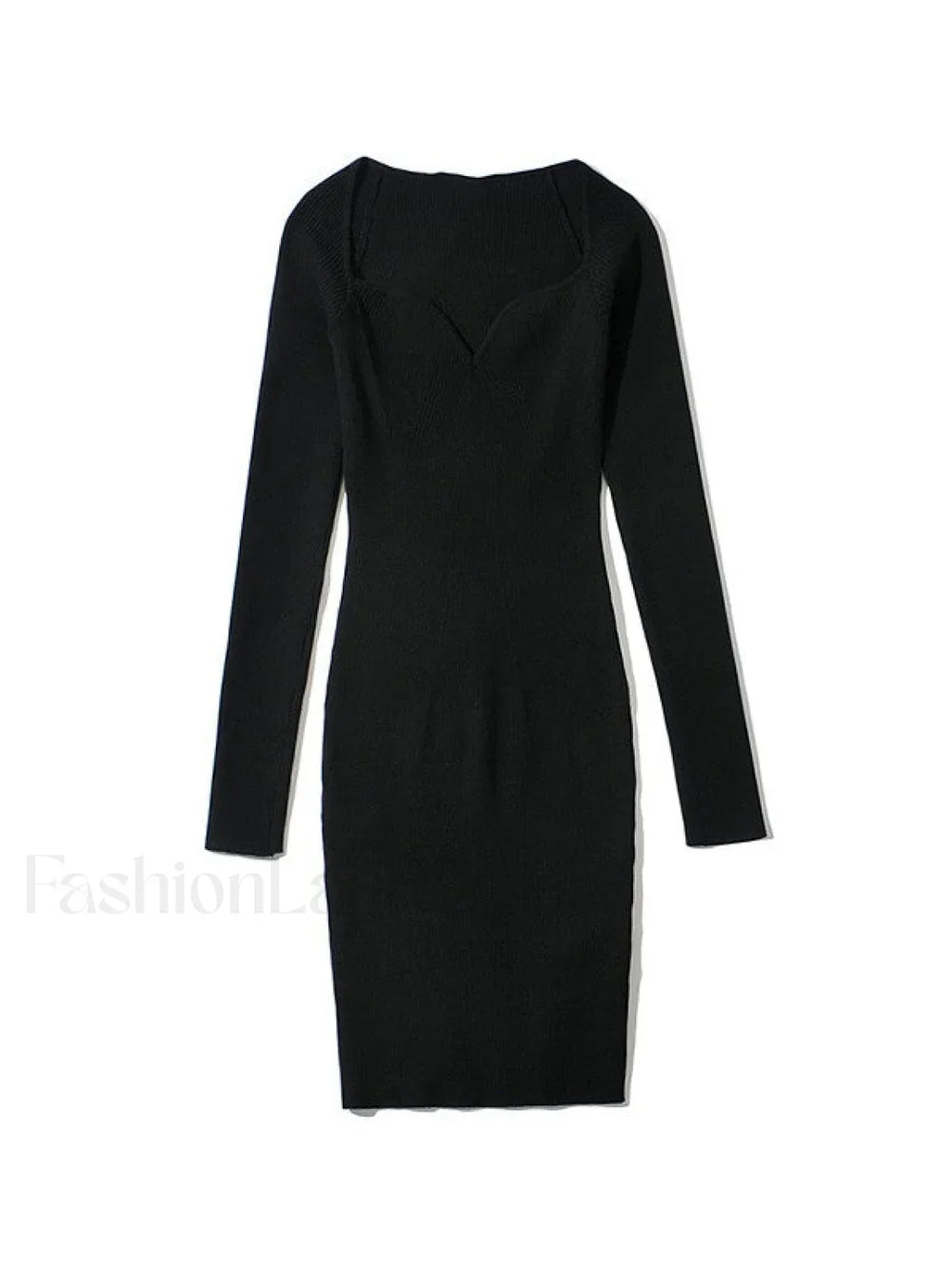 V Neck Ribbed Knit Long Sleeve Mini Dress Mini Dresses