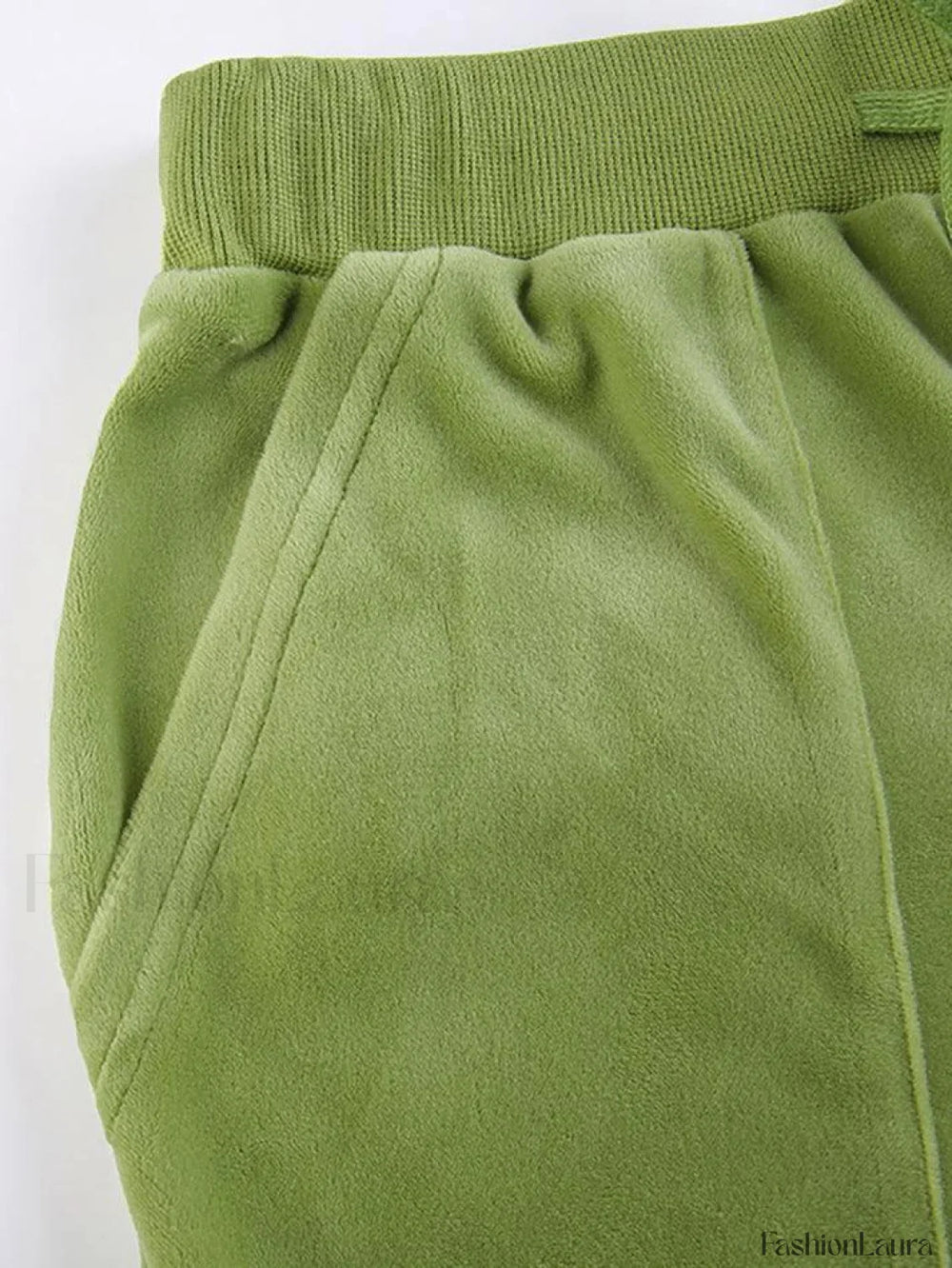 Velvet Solid Flare Leg Pants Pants