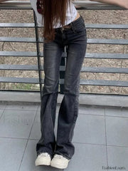 Vintage Ankle Flare Skinny Jeans Flare Jeans