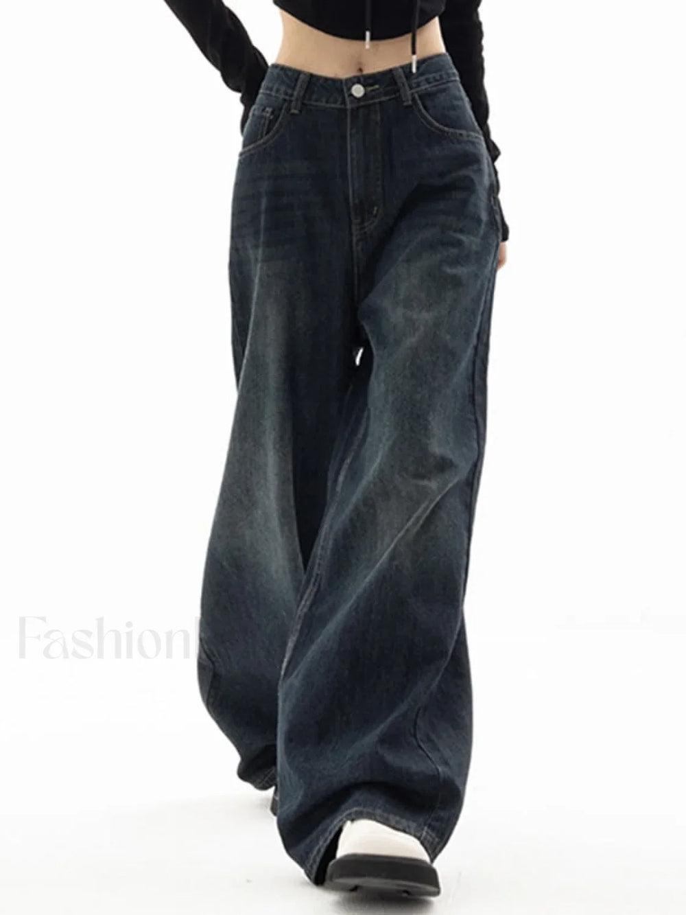 Vintage Blue 90s Boyfriend Jeans Blue / S Boyfriend Jeans