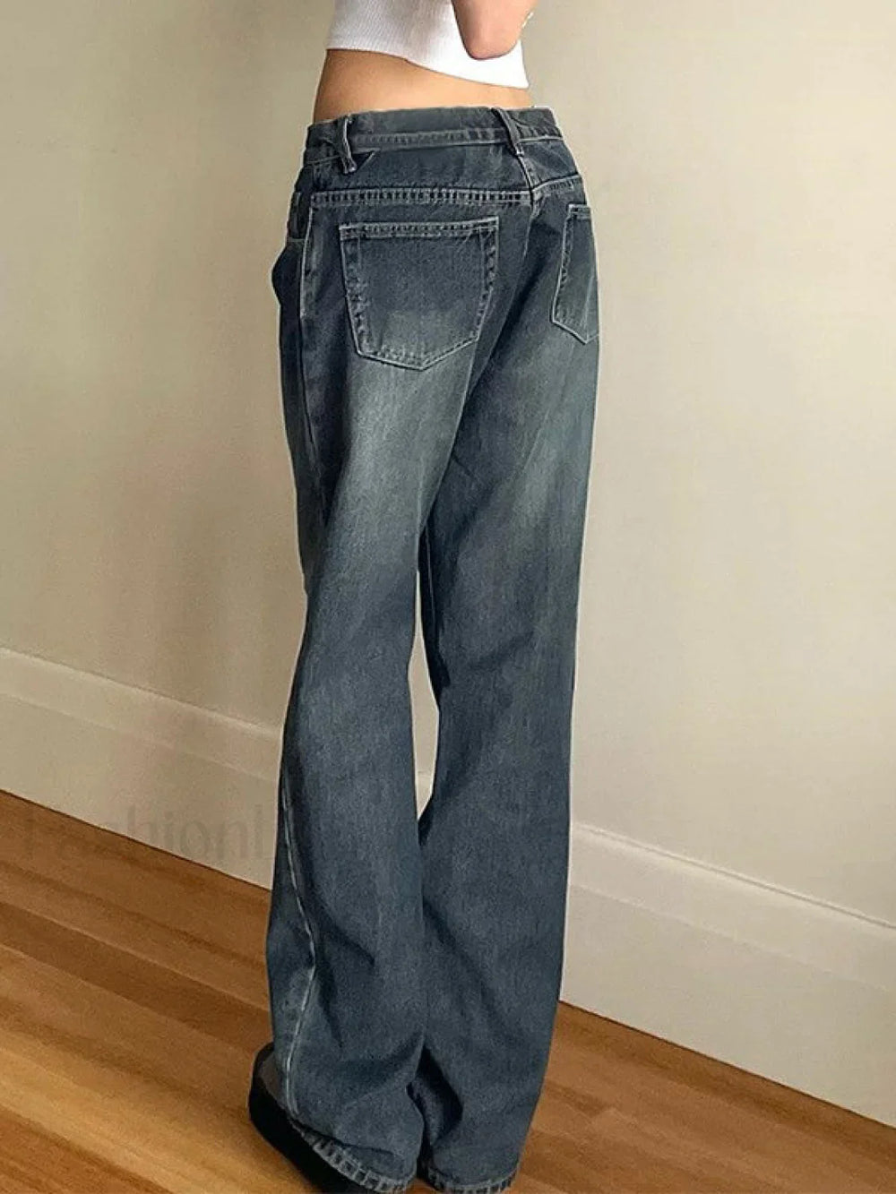 Vintage Blue Wash Boyfriend Jeans Boyfriend Jeans