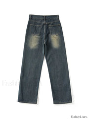 Vintage Blue Wash Boyfriend Jeans Boyfriend Jeans